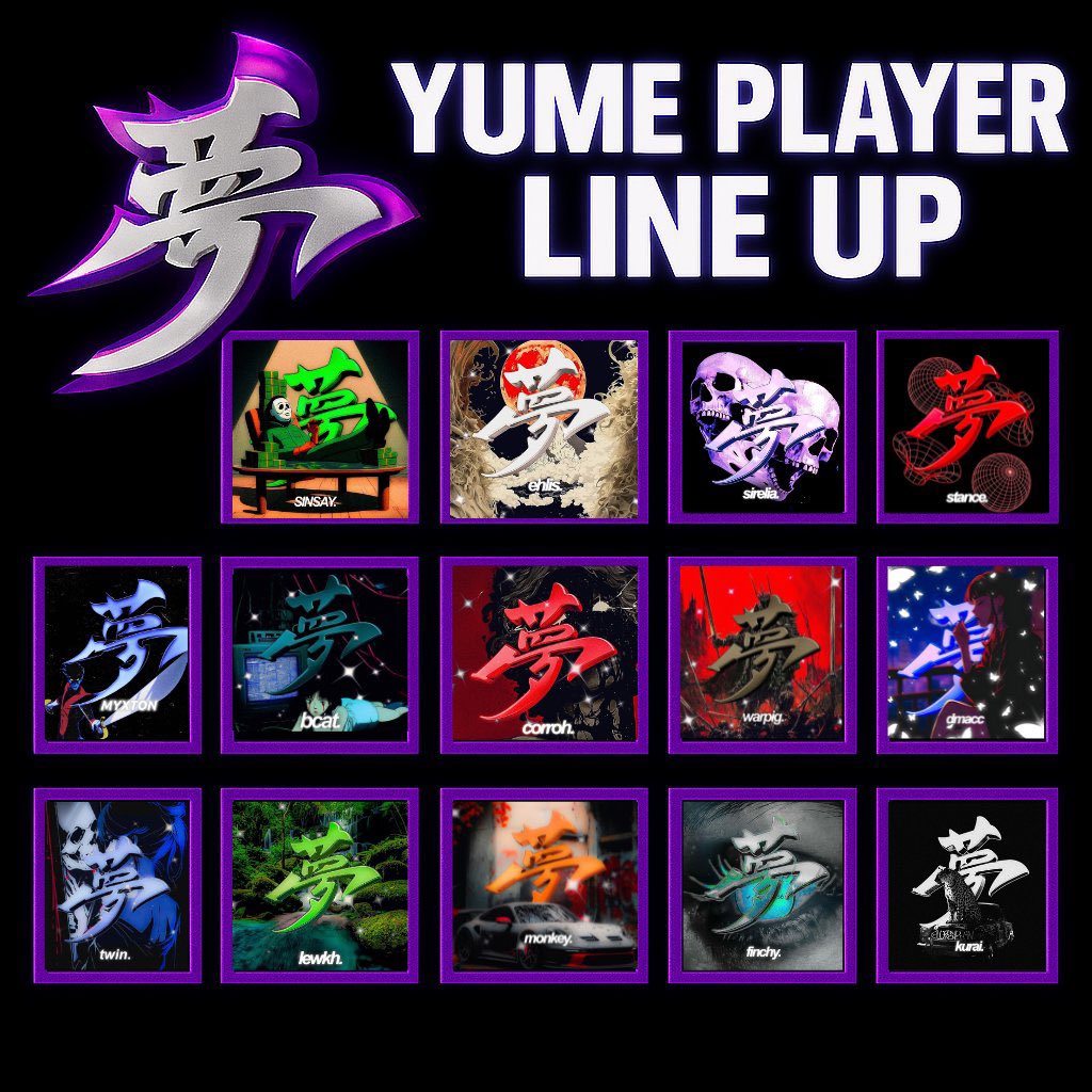 MAKE A HUGE WELCOME  TO THE YUME PLAYERS!
