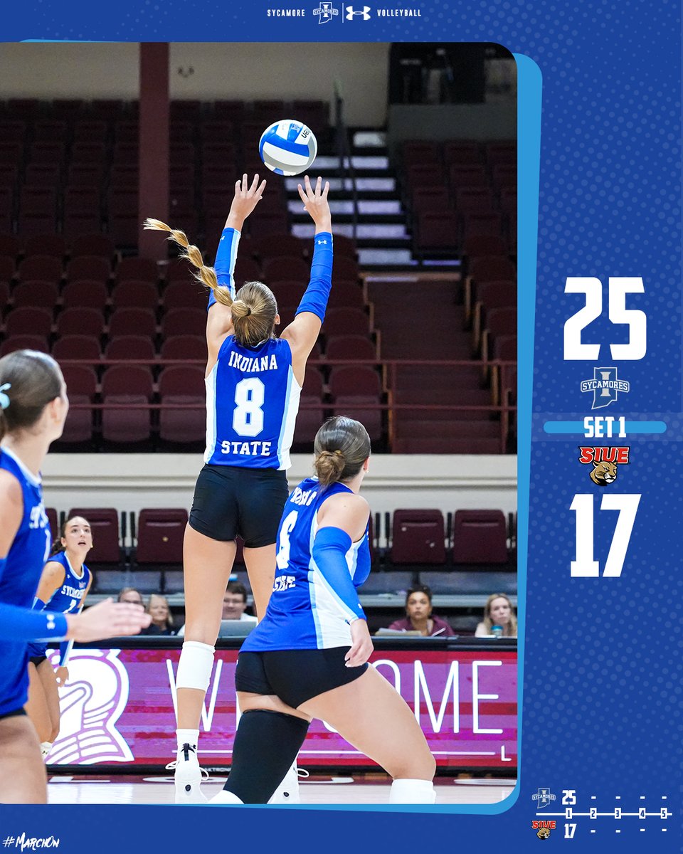 Set 1 goes to the Trees!

Kira Holland up to 5 kills on the day so far, and <a href="/HadleyHardersen/">Hadley Hardersen</a> on double-double watch with 6 assists and 4 digs.