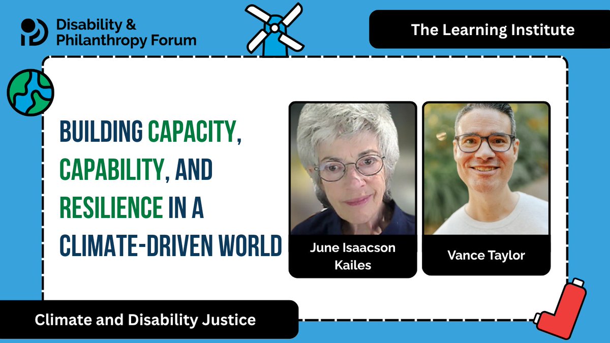 🎉 We're thrilled to share that our very own Germán Parodi, Shaylin Sluzalis, and June Isaacson Kailes will be speaking at the Disability &amp; Philanthropy Forum’s first-ever Learning Institute, happening virtually on November 12–13!