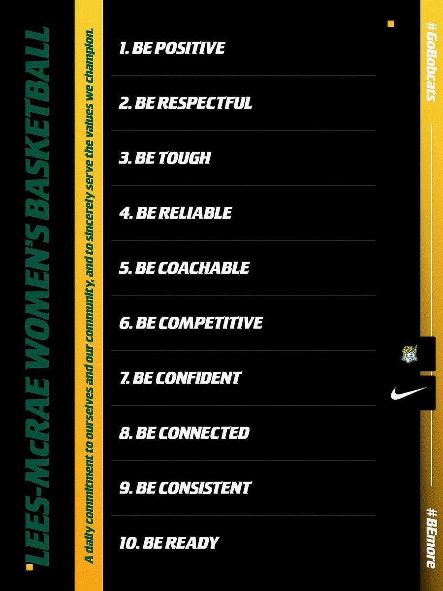 10 of our values to #𝘽𝙀𝙢𝙤𝙧𝙚

Follow along as we go through our preseason and highlight a different player each week who exemplifies our #BEmore value of the week.