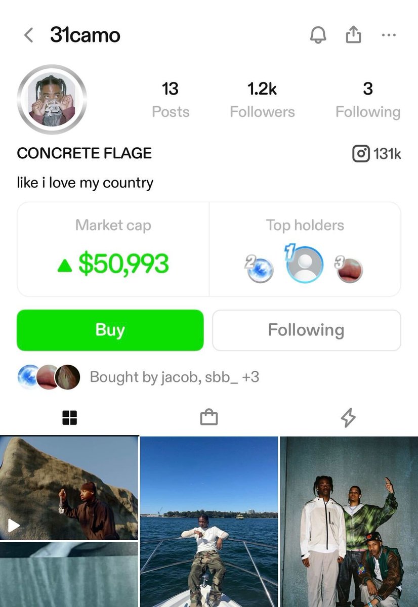 One to watch → <a href="/31camoo/">CONCRETE FLAGE</a> $31camo