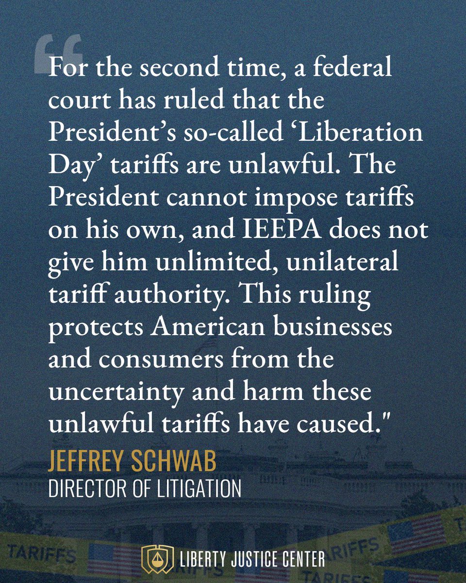 LJCenter's tweet image. Statement on the U.S. Court of Appeals for the Federal Circuit’s decision in V.O.S. Selections, Inc. v. Trump