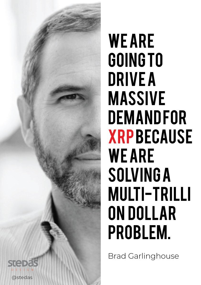 🔥We are going to drive massive demand for $XRP 
- Brad Garlinghouse, CEO, Ripple