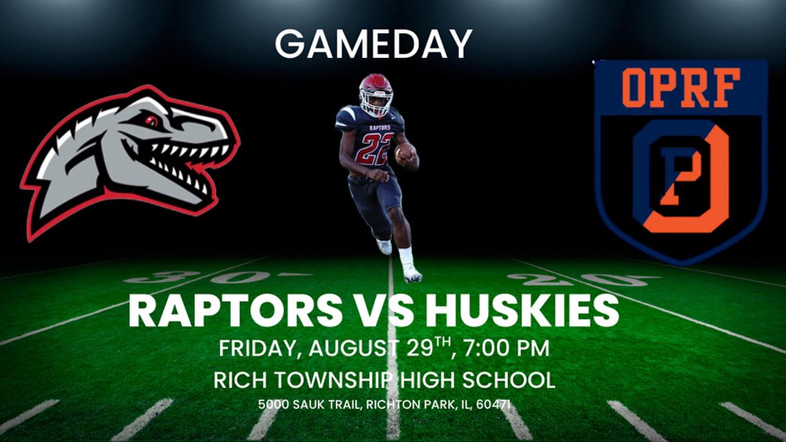 SEASON OPENER ‼️

Come support your 2025 Raptors as we take on Oak Park-River Forest at Jurassic Park 🔴⚫️#GoRaptors