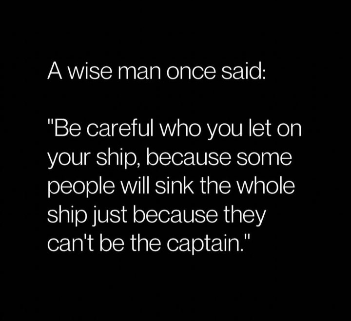 A wise man once said: