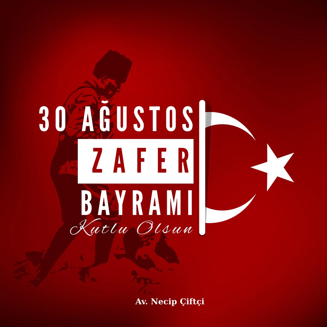 necipciftci's tweet photo. #30ağustoszaferbayramımızkutluolsun https://t.co/o6dHY9qpyT