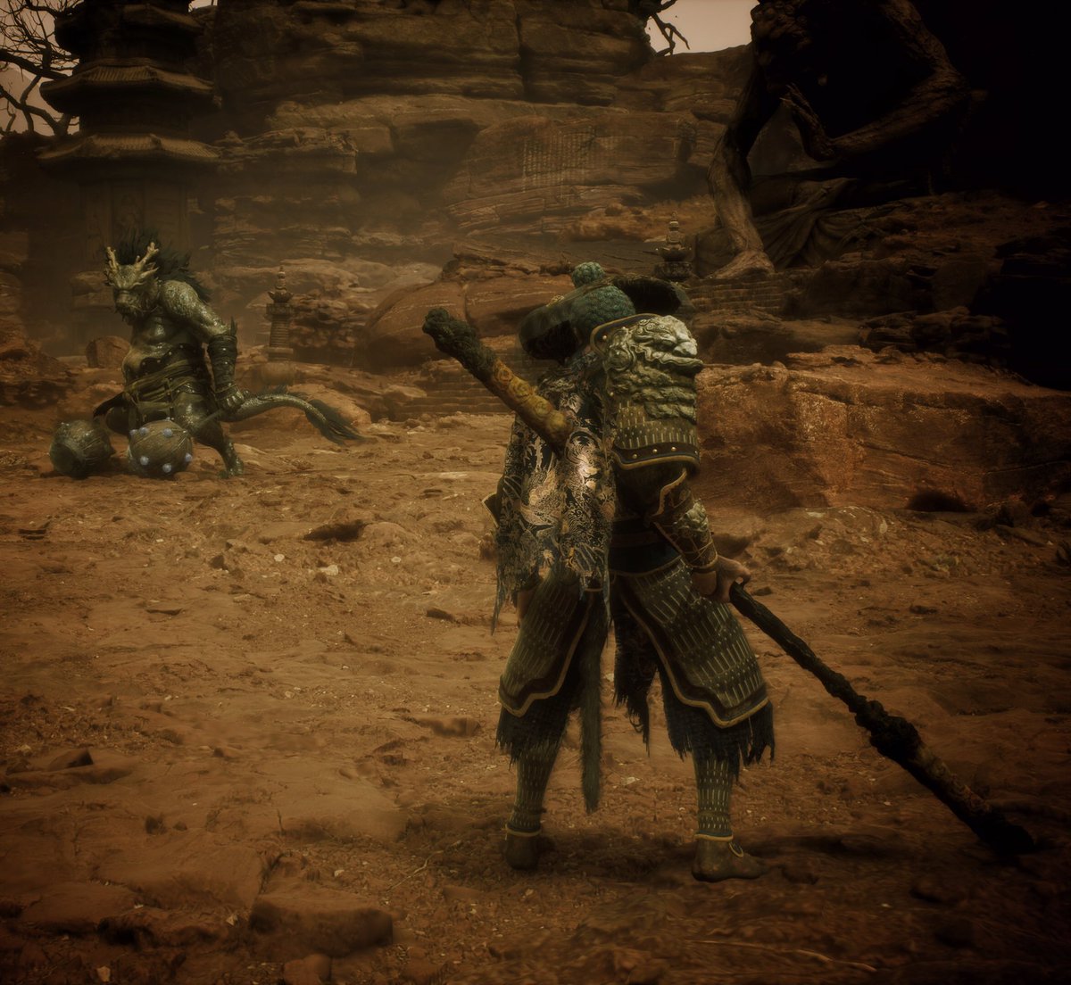 hooliewhoo's tweet image. A worthy opponent 🐲 @BlackMythGame #BlackMythGame #BlackMythWukong #GameScience