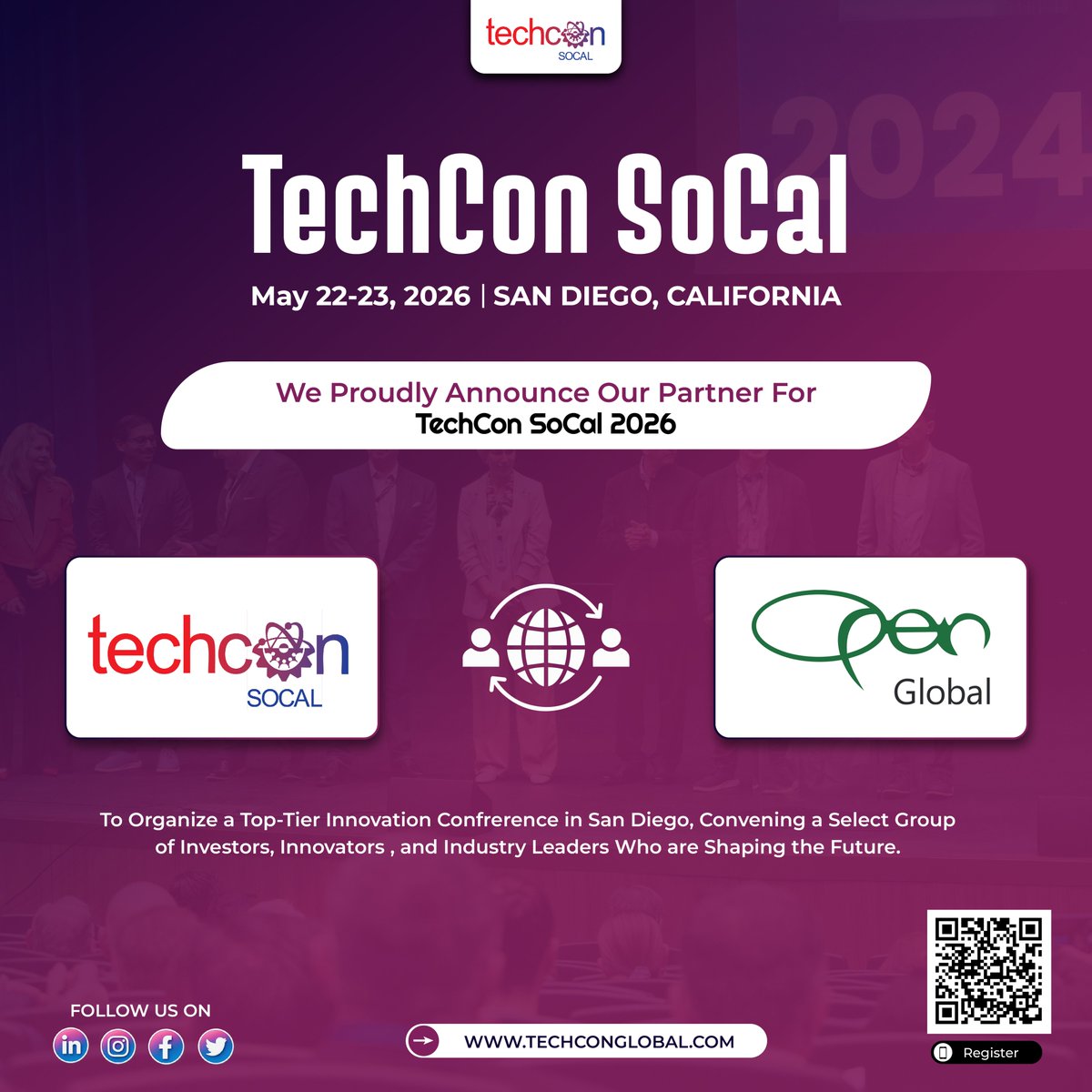TechCon_Global's tweet image. WHEN INNOVATION MEETS GLOBAL REACH

TechCon SoCal 2026 x Open Global → San Diego becomes the epicenter of innovation.

Not just another conference, an unstoppable force building the future.

🎟 Tickets → techconglobal.com/techcon-socal-… 

#TechConSoCal2026 #TechConGlobal #OpenGlobal