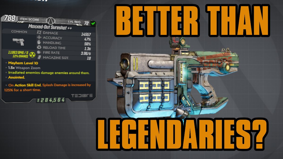 Lazy_Data's tweet image. NEW VIDEO! 

Some White Rarity non unique weapons in Borderlands 3 can actually outperform Legendaries! Starting with Tediores!