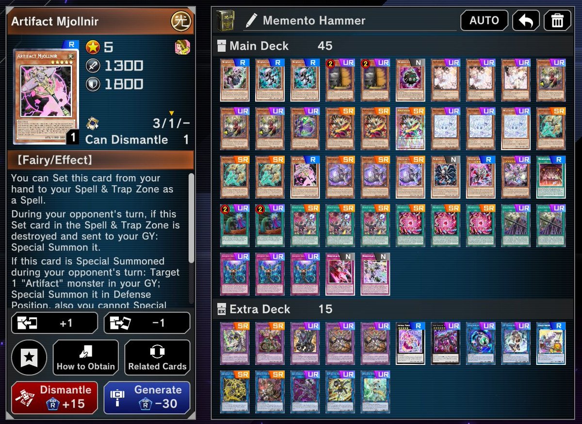 I regret to inform you that in Master Duel, we're still doing Memento turn skip shenanigans, this time with Artifact Mjollnir and Imperial Princess Quinquery #YuGiOhMasterDuel