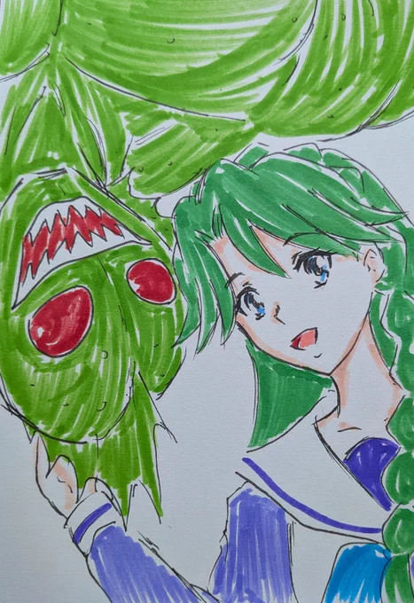 #ゴープリ10周年なので海藤みなみさん3733枚描いてお祝い (864.865.866) 出勤前らくがき。