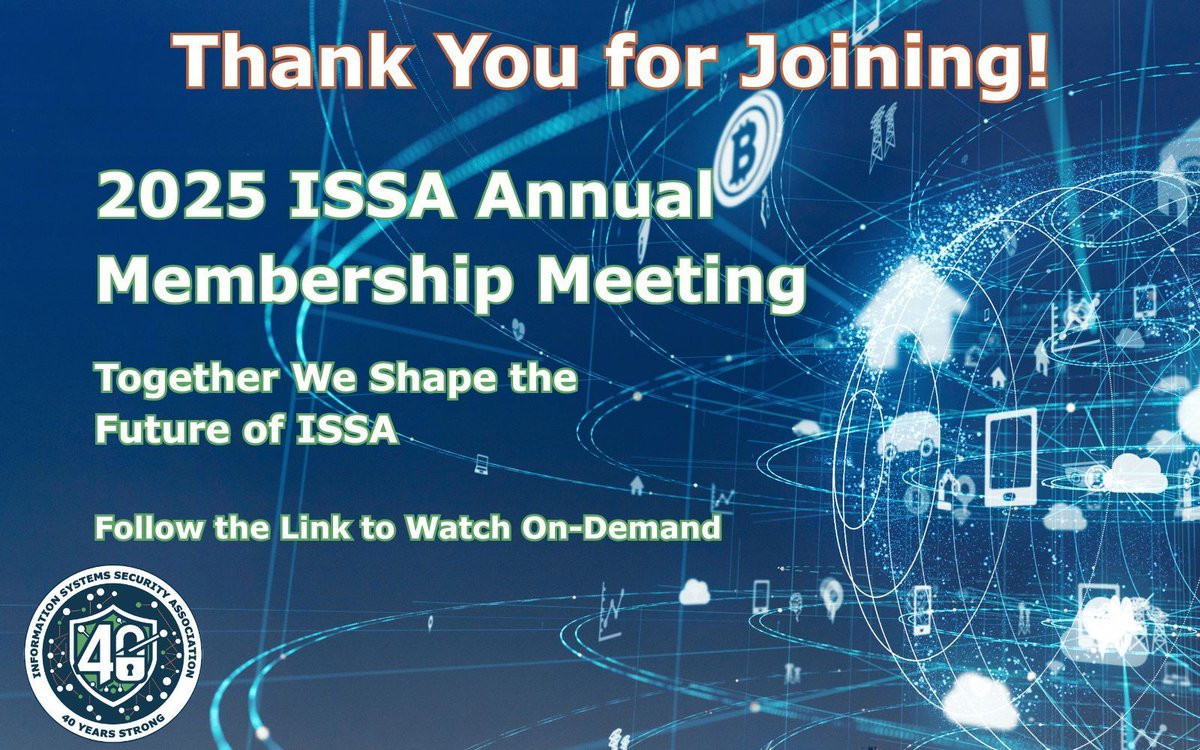 Missed the 2025 ISSA Annual Membership Meeting? 

Watch on demand &amp; download the slides to catch up on key updates, priorities &amp; leadership insights. Stay connected!
issa.org/event/2025-ann…