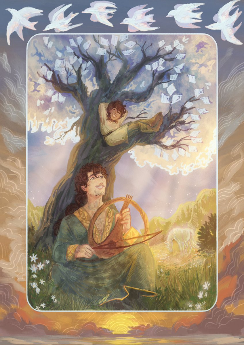 maciuś ت🍉 (@maciektyty) on Twitter photo my submission for the super awesome <a href="/whaspellszine/">Surfin Spells: a Witch Hat Atelier Zine</a> 💜🌾☀️ A warm sun sets, while the artistic duo - father and son - spend their lovely time together...
everyone did such an amazing job! please check the whole zine out! #Δ帽子 my submission for the super awesome <a href="/whaspellszine/">Surfin Spells: a Witch Hat Atelier Zine</a> 💜🌾☀️ A warm sun sets, while the artistic duo - father and son - spend their lovely time together...
everyone did such an amazing job! please check the whole zine out! #Δ帽子