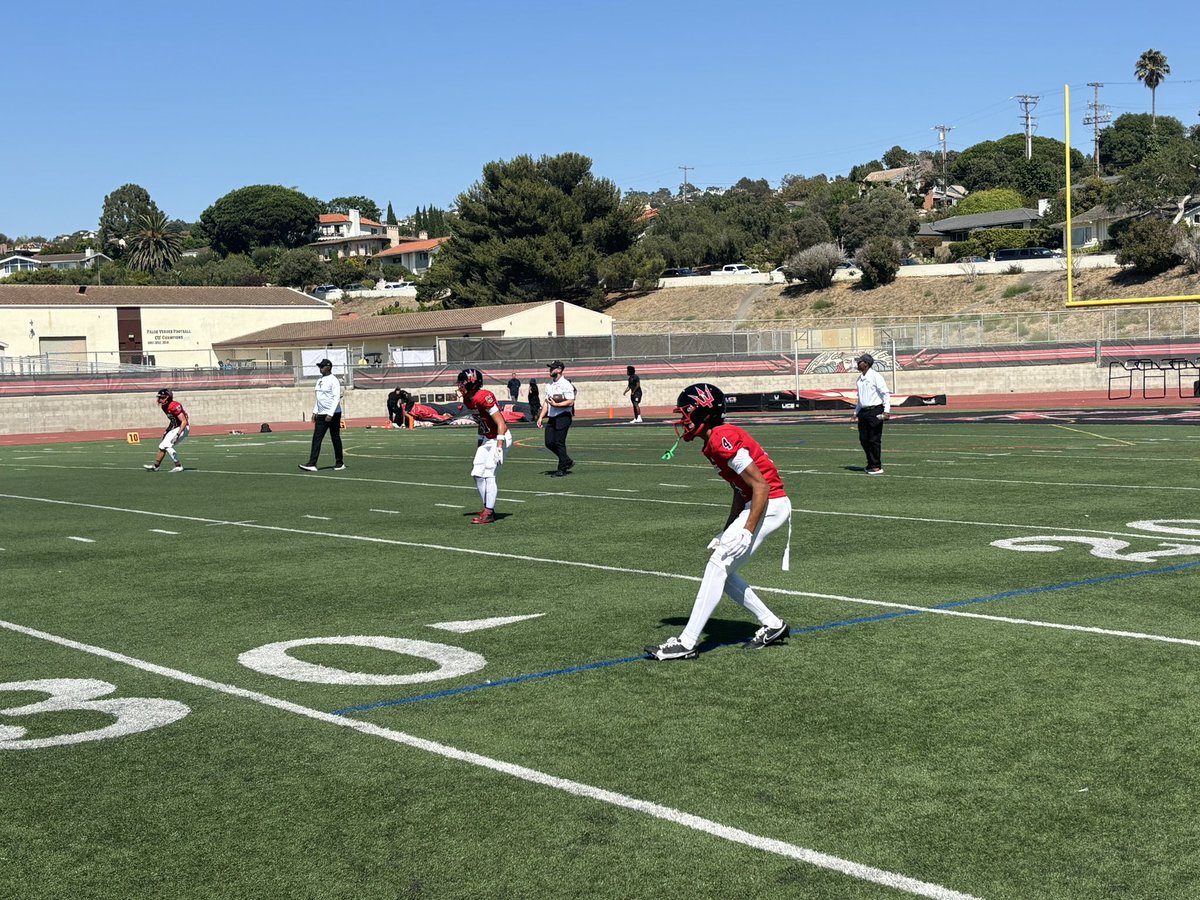 📍<a href="/SeaKingFootball/">Palos Verdes HS Football</a> for the afternoon matchup between Aiea HS (HI) <a href="/atown_media/">A-Town Media</a> vs <a href="/SeaKingFootball/">Palos Verdes HS Football</a>! Solid group of prospects from both programs ready to compete, LETS GO! Pictured: ‘26 ATH <a href="/AhloHiki/">Tryst’n (hiki) Kim Choy-Keb Ah Lo</a>, ‘27 QB <a href="/ryanrakowski10/">Ryan Rakowski</a>, and ‘28 CB <a href="/jf1owers/">Jalen Flowers 4 ⭐️</a>. #TheCatapultAdvantage