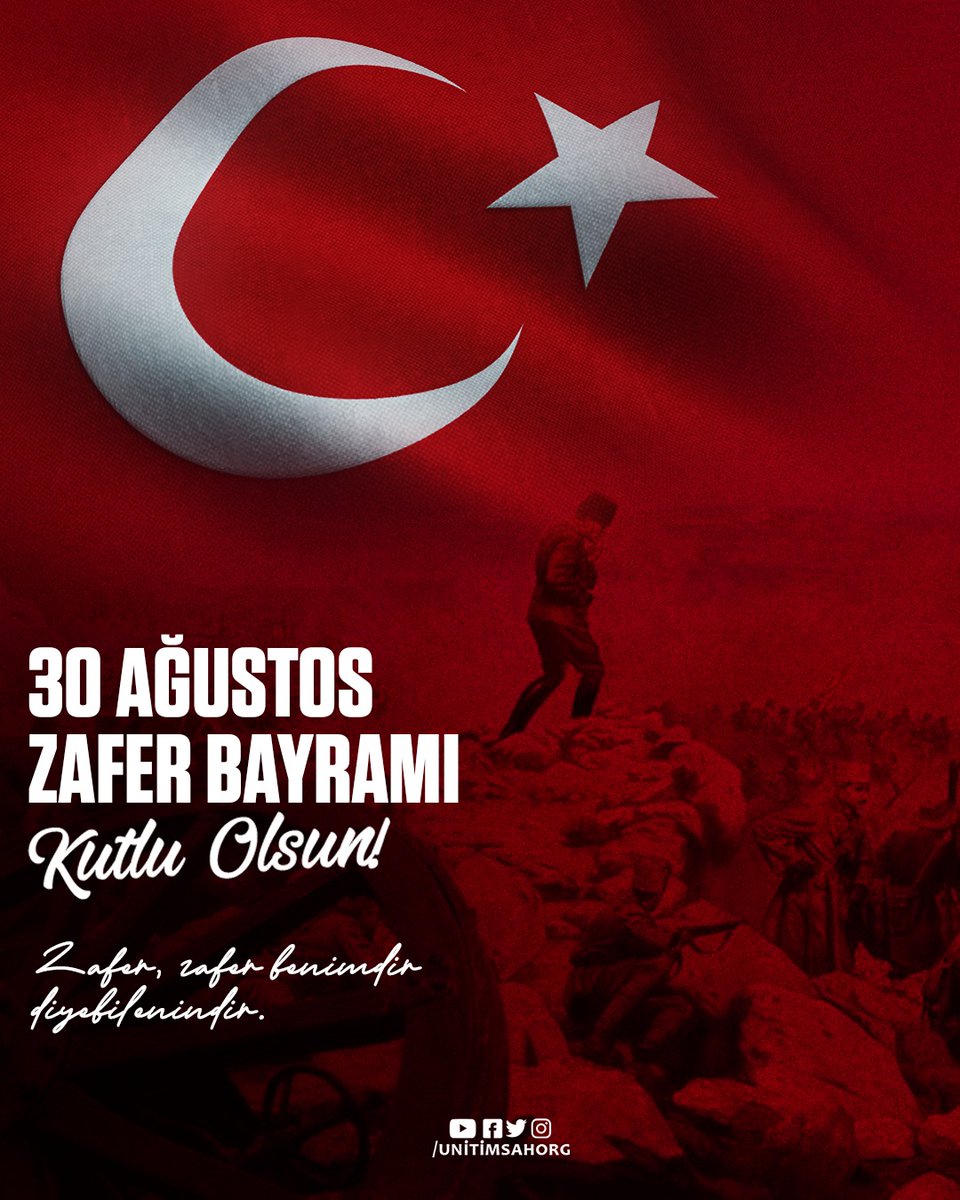 30 Ağustos Zafer Bayramı’nın 103. yıl dönümünde, Gazi Mustafa Kemal Atatürk başta olmak üzere tüm kahramanlarımızı saygı, minnet ve rahmetle anıyoruz. Aziz milletimizin Zafer Bayramı kutlu olsun.🇹🇷