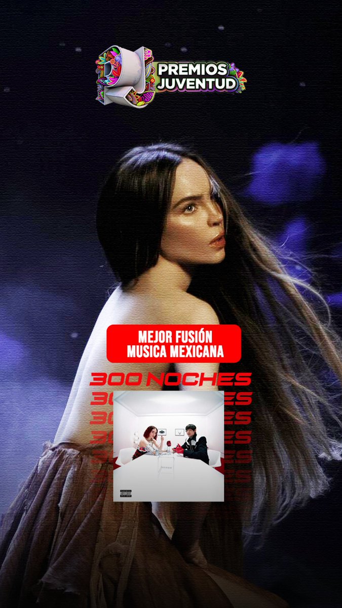 Belinda Updates (@beliupdates) on Twitter photo 🚨 Hasta el 1 de septiembre para votar por Belinda en <a href="/PremiosJuventud/">Premios Juventud</a>
🧨 300 Noches — Belinda & Natanael Cano (Mejor Fusión Música Mexicana)
🗳️ Vota aquí 👇
premiosjuventud.com/vota
📅 25 de septiembre
📍 Panamá
📺 Univisión • UniMás • ViX
Cc: <a href="/warnermusiclat/">Warner Music Latina</a> 🚨 Hasta el 1 de septiembre para votar por Belinda en <a href="/PremiosJuventud/">Premios Juventud</a>
🧨 300 Noches — Belinda & Natanael Cano (Mejor Fusión Música Mexicana)
🗳️ Vota aquí 👇
premiosjuventud.com/vota
📅 25 de septiembre
📍 Panamá
📺 Univisión • UniMás • ViX
Cc: <a href="/warnermusiclat/">Warner Music Latina</a>