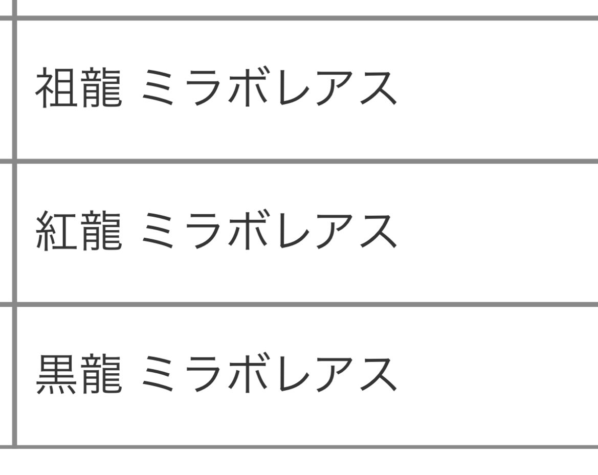 ワンフェス申し込みヨシ！！
ミラボレアス3種並べたい……！！！