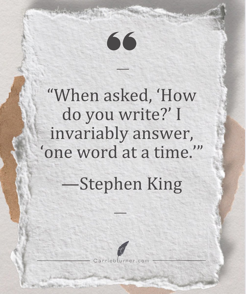 From the g.o.a.t. himself: one 👏🏼 word 👏🏼 at a time!

#writingcommmunity