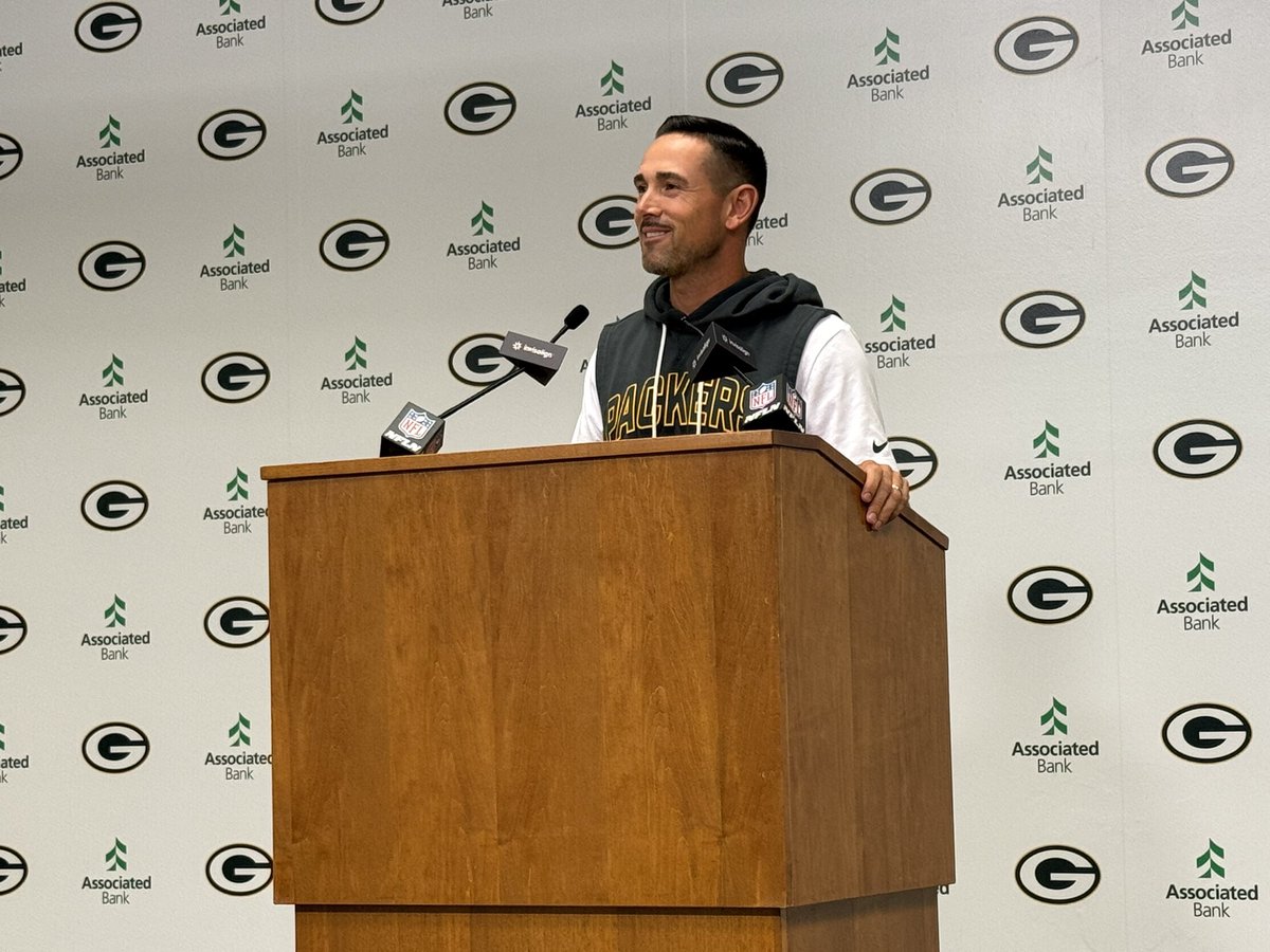 mattschneidman's tweet image. Matt LaFleur: “What a rare, rare, rare opportunity to get a guy of his caliber now.”