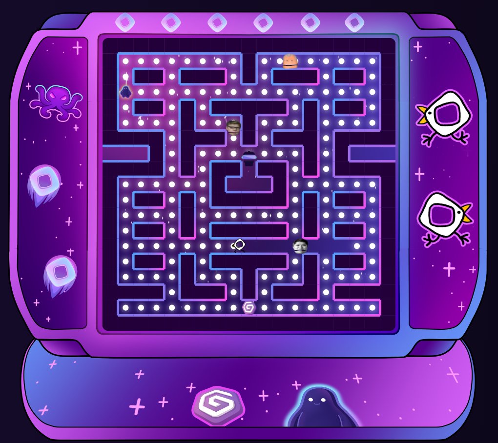 MTernovskiy's tweet image. We couldn’t stop at just one…
Presenting Duckman and Monad Invaders
Two retro-arcade mini-games built on top of Monad vibes:
Duckman - maze chase featuring familiar faces from the ecosystem
Monad Invaders - our mascot Gemparian exploring the cosmos

Built as part of Monad…