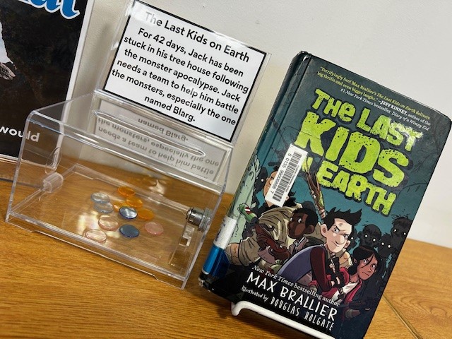 HuebnerLibrary's tweet image. We had our first This or That in the library this week! Action Adventure books were facing off, and after 168 votes cast, the winner was Escaping the Giant Wave by Peg Kehret. 
#SchoolLibrariesMatter #neisdlibraryservices #RootEdHuebner