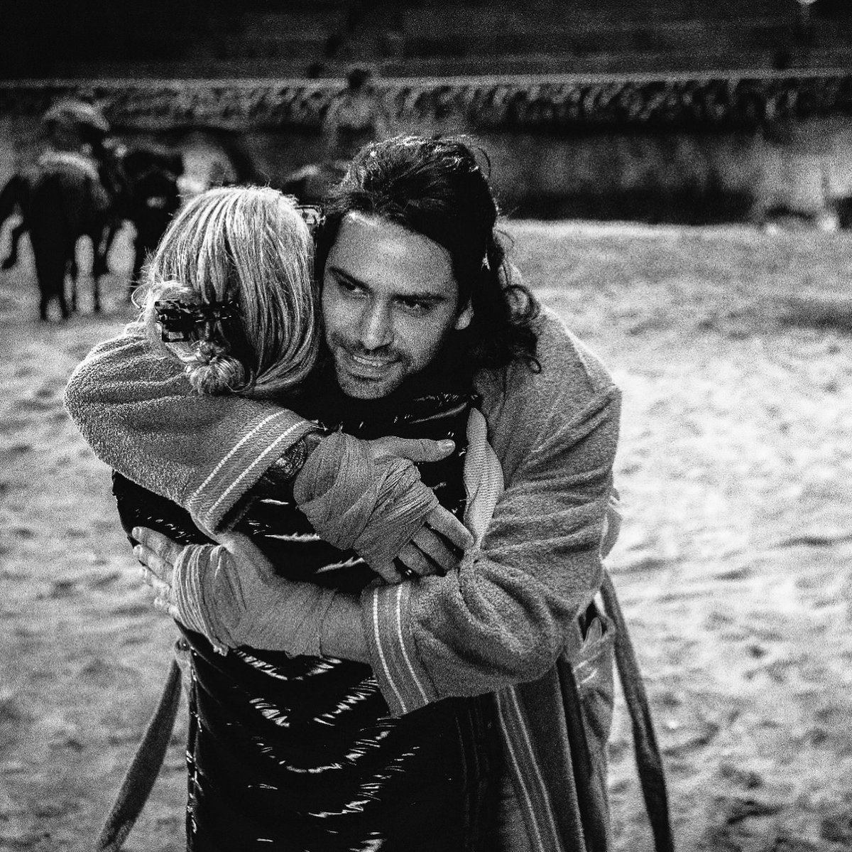 #MusketeersEurope Have all fun with more monochrome pictures behind the scenes of #RedSonja 😍📷 #MatildaLutz #LucaPasqualino #ManalElFeitury #BenRadcliffe  Source: redsonjaofficial on IG