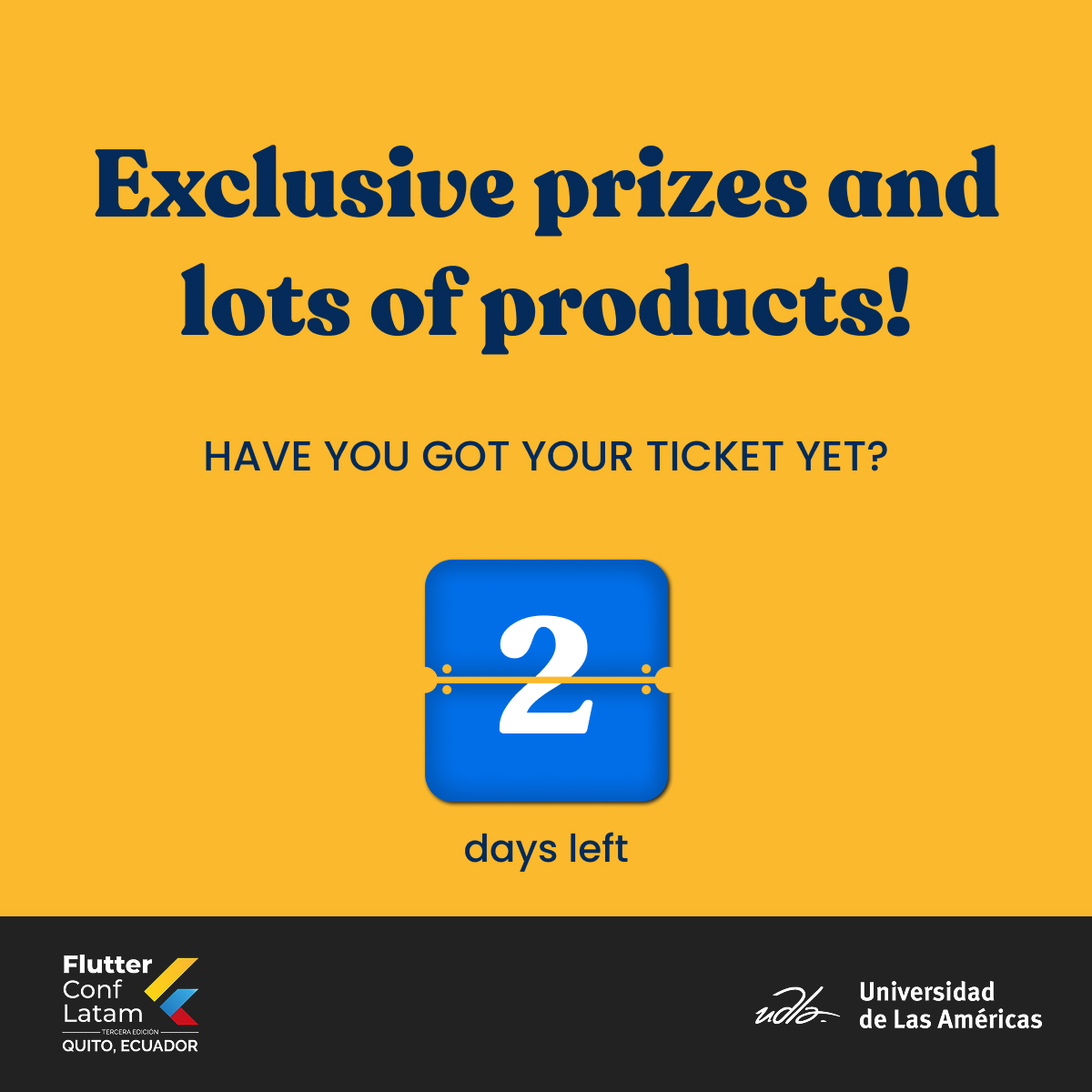 FlutterConfLAT's tweet image. Latin rhythm, prizes, and the best vibes 🥳🇪🇨
Don’t miss your ticket! 👇
flutterconflatam.dev

See you at the Universidad de las Américas (@UDLAEcuador)!

#flutteristas #flutterconflatam25 #FlutterConfLATAM #FlutterCommunity #LatamTech #GoogleForDevs #Dart #TechEvent #flutter