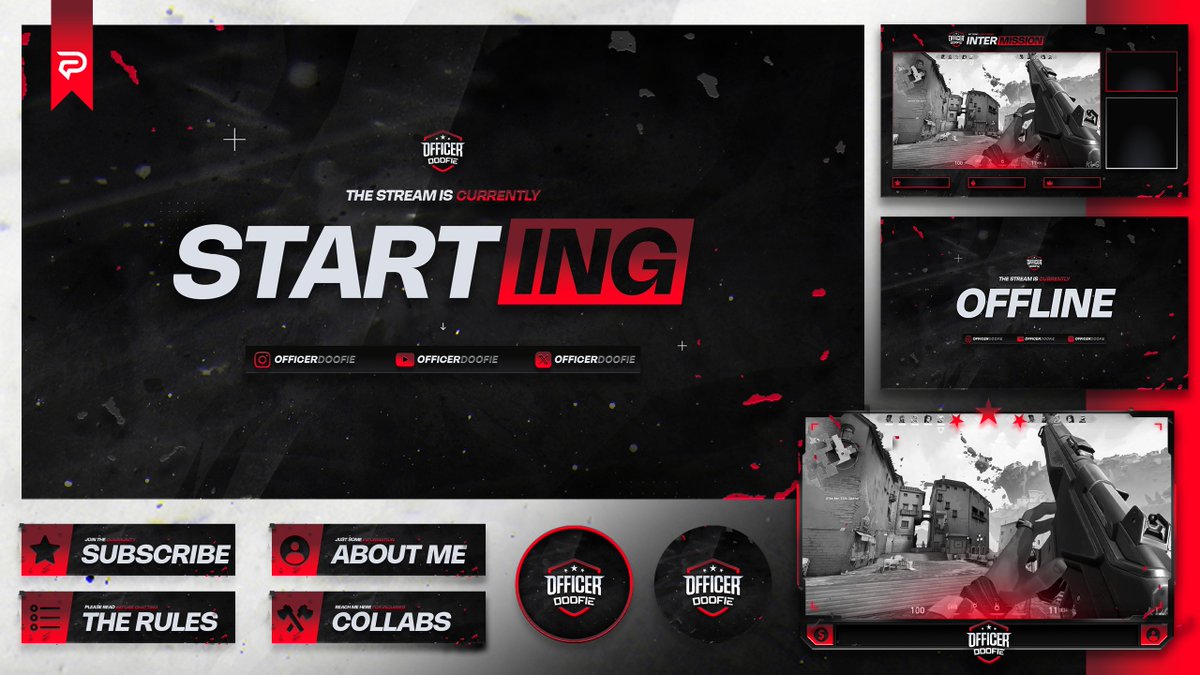 Logo &amp; Stream Package for my client: Doofie 🔥
Support is appreciated

DMs OPEN for Commissions