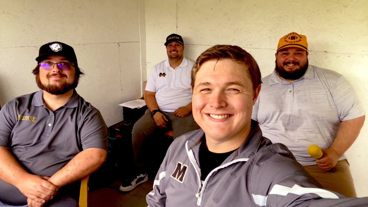 McAlester Sports Radio (@buffsportsradio) on Twitter photo Here is the Buff Sports Radio Crew for 2025 <a href="/McAlesterFB/">McAlester Football</a> coverage (we’ll get <a href="/mcnutt_chase/">chase</a> back next week ❤️)
From left to right: <a href="/DowntownNB/">Nate Brown</a> (Video Director) <a href="/Phillip_Jewell1/">Phillip</a> (Color-Commentary) <a href="/brandongreen_15/">Brandon Green</a> (Play-by-Play) <a href="/dljames0001/">Derrick James</a> (Sideline Reporter/Camera) Here is the Buff Sports Radio Crew for 2025 <a href="/McAlesterFB/">McAlester Football</a> coverage (we’ll get <a href="/mcnutt_chase/">chase</a> back next week ❤️)
From left to right: <a href="/DowntownNB/">Nate Brown</a> (Video Director) <a href="/Phillip_Jewell1/">Phillip</a> (Color-Commentary) <a href="/brandongreen_15/">Brandon Green</a> (Play-by-Play) <a href="/dljames0001/">Derrick James</a> (Sideline Reporter/Camera)