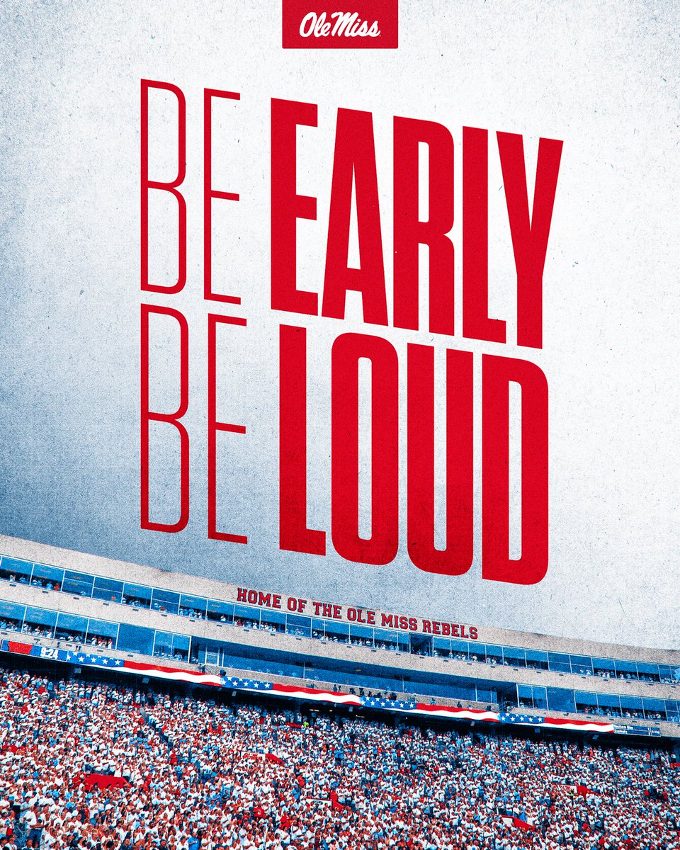 The wait is nearly over.

Rebel fans - BE EARLY and BE LOUD 🗣️‼️

#HottyToddy