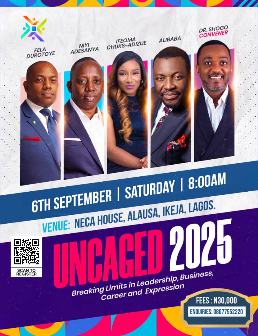 Not Your Regular Conference

This is not for the faint-hearted. This is UNCAGED.

No ceilings. No limits. No apologies.

Click the link to register 

selar.com/8w5n11127r