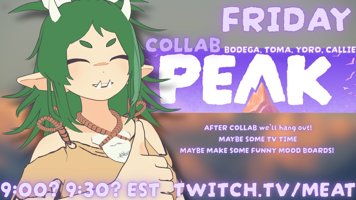 ANOTHER FRIDAY WHERE I STACKED MY PATREON OBLIGATIONS WITH A COLLAB OOPS!

TONIGHT MEATHEADS things are a little KOOKY! at 8 PM EST ill be in the 3 AM PATREON watchalong of LITTLE NICKY! and DIRECTLY AFTER ill be going live with a PEAK COLLAB! and then after that WE CAN HANG OUT!