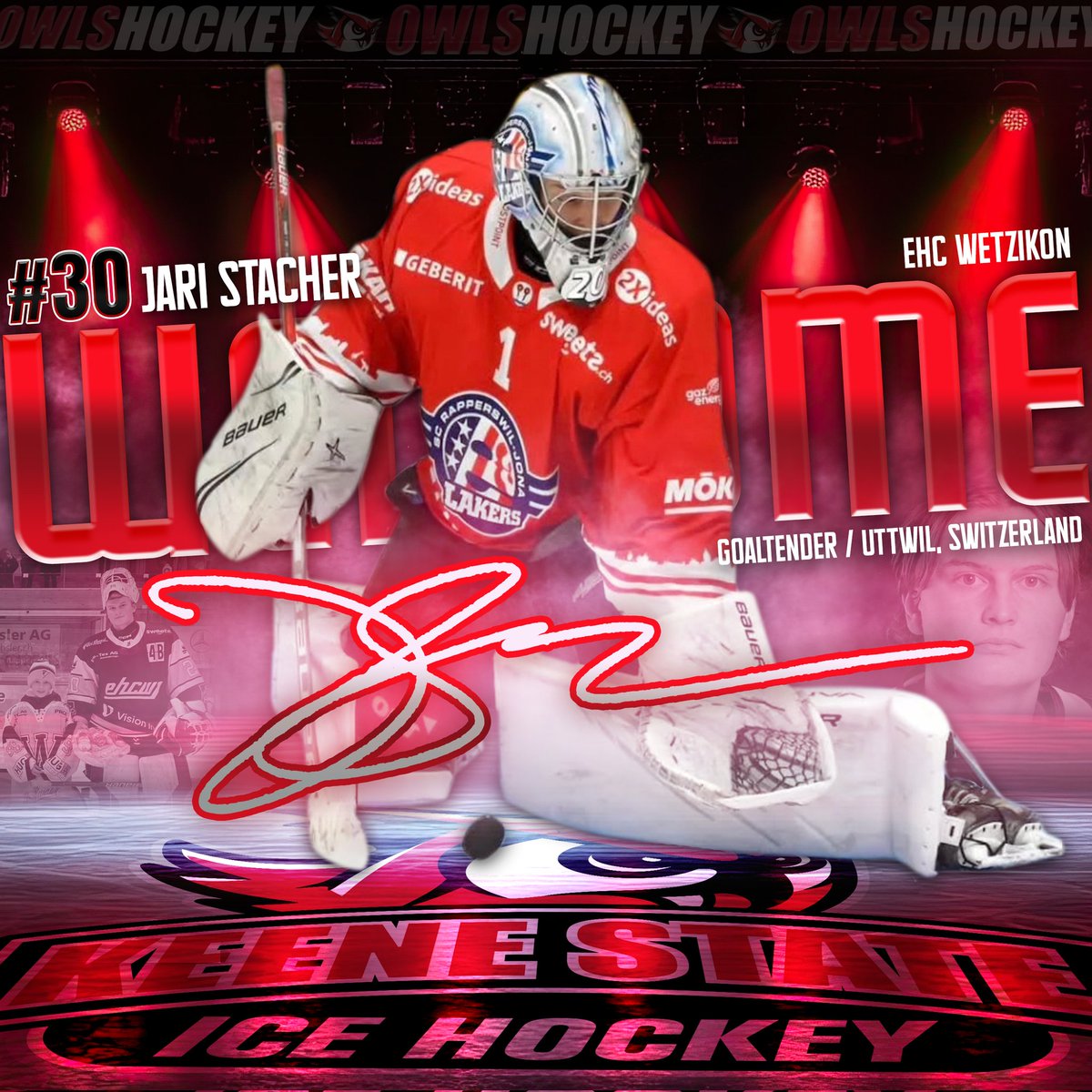 The final new addition to our squad is #30, Jari Stacher.  Welcome to Keene, Jari!