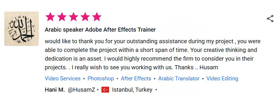 "would like to thank you for your outstanding assistance during my project...."
By the way, my first name is Ahmed
📩DMs open
Follow for more💪.