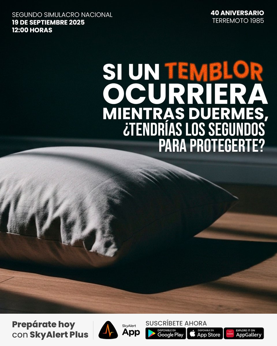 SkyAlertMx's tweet image. Tener la #AlertaSísmica puede marcar la diferencia. Prepárate para el simulacro y para un sismo real con la #SkyAlertApp.

📱💻 Suscríbete a #SkyAlertPlus y recibe alertas al instante en tu computadora y celular 👇 
skyalert.plus 

#SimulacroNacional…