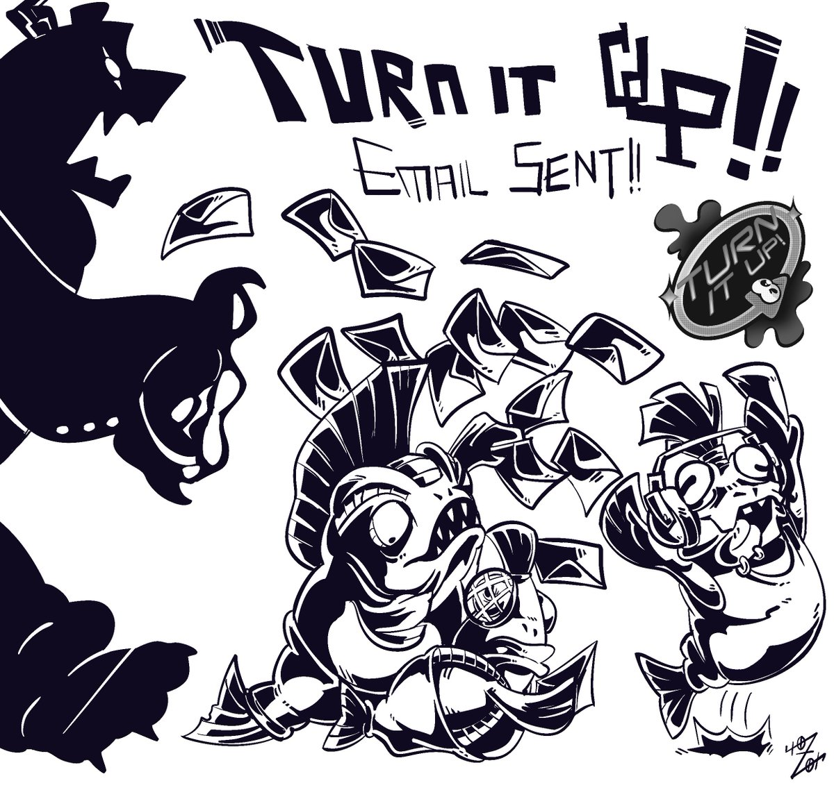 You got mail! Contributor emails have now been sent! All of your work was absolutely ink-redible. If you don't see anything in your inbox, check your spam mail!

Hurry before the salmons take your places! 🌊
#Splatoon #SplatoonZine