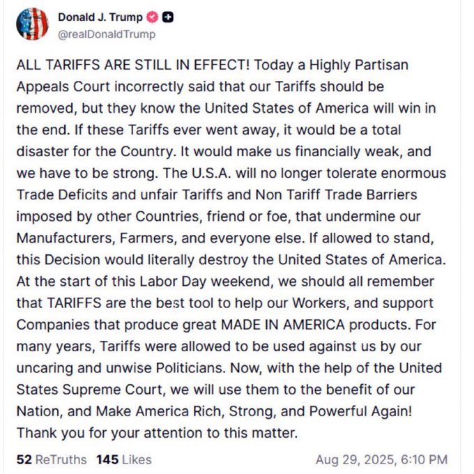 If this decision stands and all of Trump’s tariffs are found to be illegal (which they are) then every dollar they collected will have to be refunded. 

That’s about $300B.