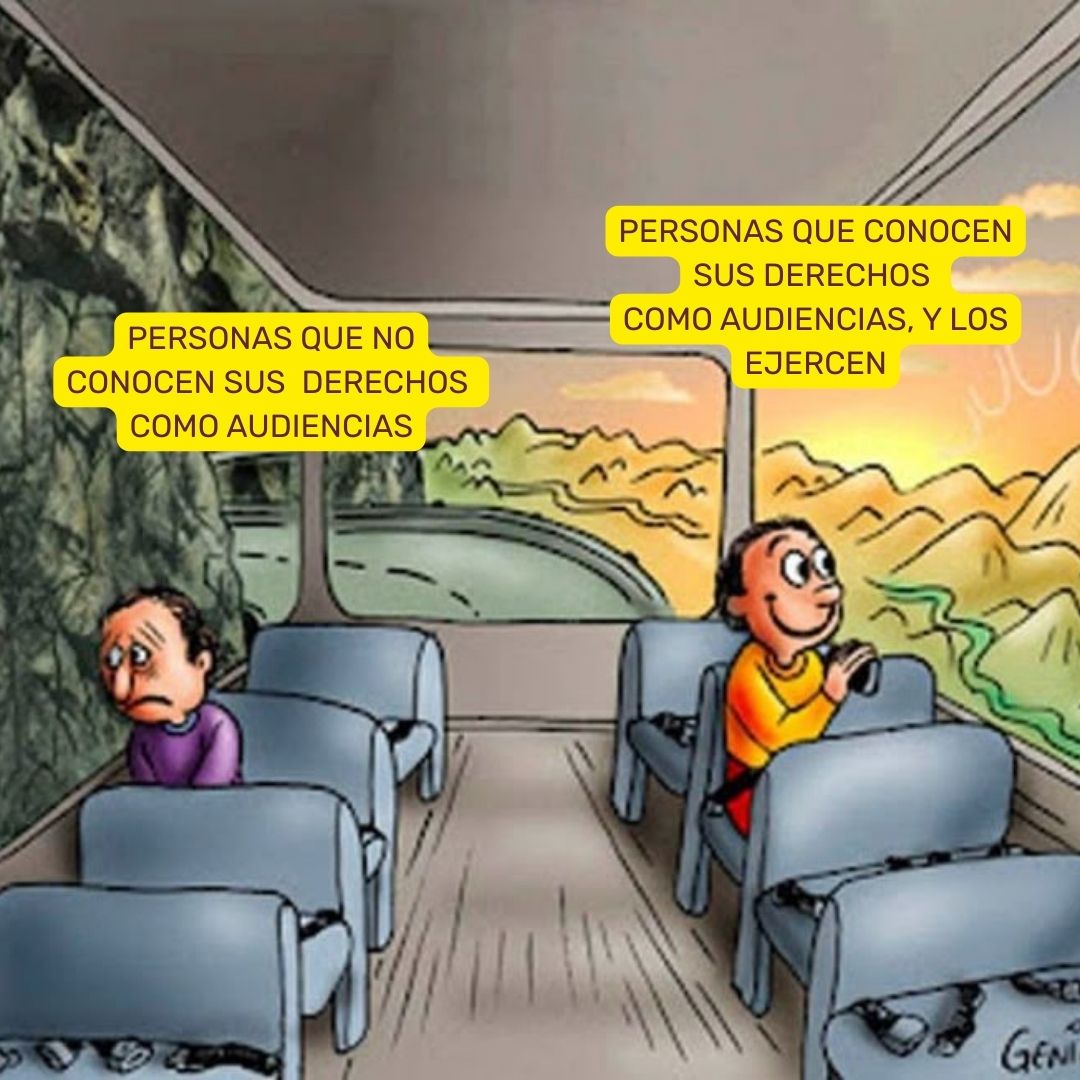 😅 La vida se ve muy distinta cuando conoces tus derechos como audiencia.
¿Prefieres la ruta gris de la desinformación o el camino lleno de perspectivas y pluralidad?

💡 Infórmate, exige, disfruta.