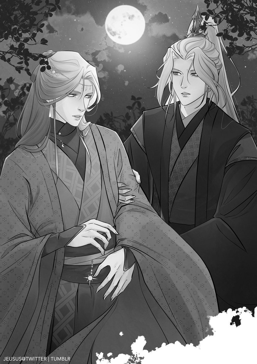 Guoshi! You almost fell. Are you hurt? Did he lay a hand on you?

Qing’er, don’t worry. I’m all right.
---
#TGCF #JunMei #MeiNianqing #MuQing #StrawpagePrompt