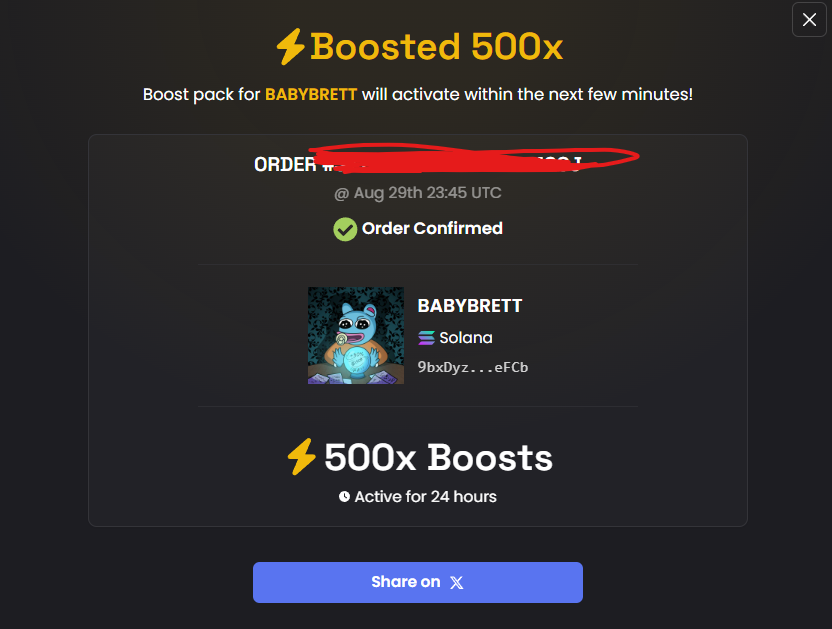 babybrettcoin's tweet photo. 500x Boosts for $BABYBRETT ⚡ https://t.co/siiHv1u7Vs