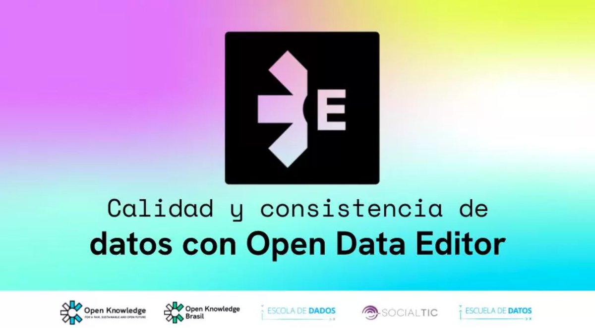 socialtic's tweet image. #Oportunidad, vía @EscuelaDeDatos
✨Este curso de #OpenDataEditor en español diseñado para periodistas, activistas y organizaciones de sociedad civil te enseñará a:
🔎Explorar
✅Validar
🗒️Documentar datos de forma sencilla
🤓👉 escueladedatos.online/curso/curso-de…