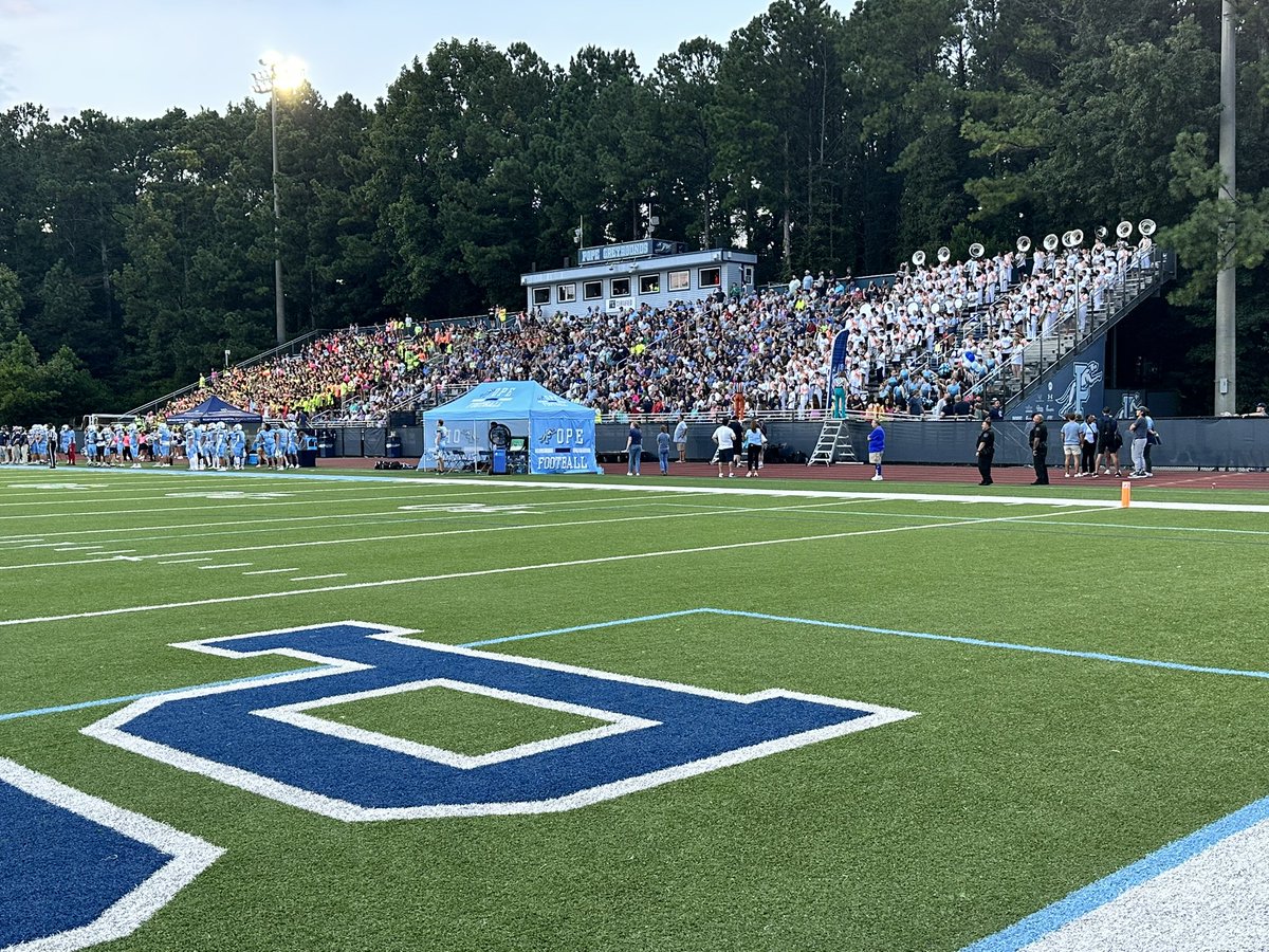 Pope Greyhounds (@popeathletics) on Twitter photo Full house for <a href="/PopeFootball/">Pope Football</a> home opener. Fun pregame with our cluster leaders and <a href="/PopeTrack/">Pope Track</a> state rings presentations. End of 1st Cherokee leads 7-3. <a href="/CCSD_AD/">Athletics - Cobb County School District</a> <a href="/CobbFballFri/">Cobb Football Friday</a> <a href="/scoreatlanta/">SCORE Atlanta</a> <a href="/GPBsports/">GPB Sports</a> <a href="/OfficialGHSA/">GHSA</a> Full house for <a href="/PopeFootball/">Pope Football</a> home opener. Fun pregame with our cluster leaders and <a href="/PopeTrack/">Pope Track</a> state rings presentations. End of 1st Cherokee leads 7-3. <a href="/CCSD_AD/">Athletics - Cobb County School District</a> <a href="/CobbFballFri/">Cobb Football Friday</a> <a href="/scoreatlanta/">SCORE Atlanta</a> <a href="/GPBsports/">GPB Sports</a> <a href="/OfficialGHSA/">GHSA</a>