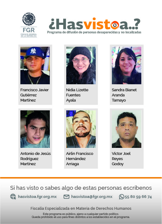 CEDH Veracruz (@cedhveracruz) on Twitter photo Tu participación es importante.
Si tienes alguna información, escribe al correo hasvistoa@fgr.org.mx alguien podría tener un dato que ayude a encontrarle.
Visita: fgr.org.mx/swb/hasvistoa
¡Somos personas ayudando a otras personas!
#desaparecidos #Desaparecidas #HastaEncontrarte Tu participación es importante.
Si tienes alguna información, escribe al correo hasvistoa@fgr.org.mx alguien podría tener un dato que ayude a encontrarle.
Visita: fgr.org.mx/swb/hasvistoa
¡Somos personas ayudando a otras personas!
#desaparecidos #Desaparecidas #HastaEncontrarte