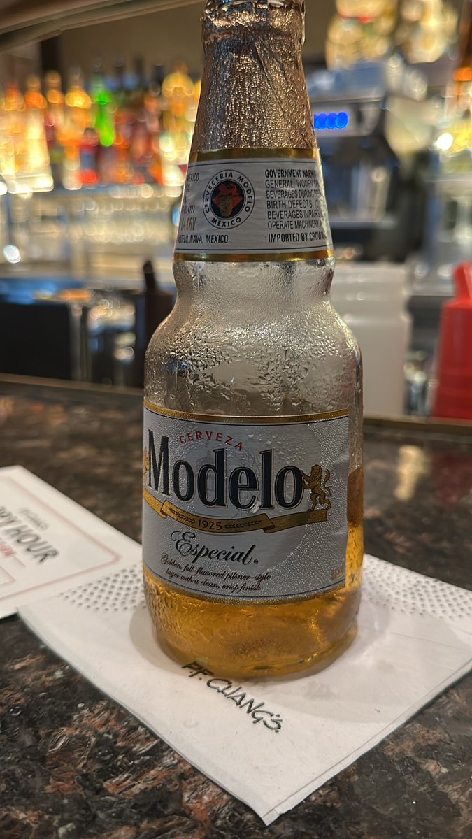 Having a cold beer with the wife