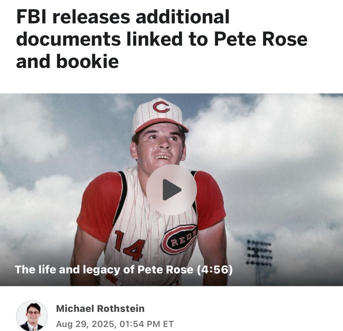 ThinkerGate's tweet image. They’re finally releasing the Pete Rose files!!