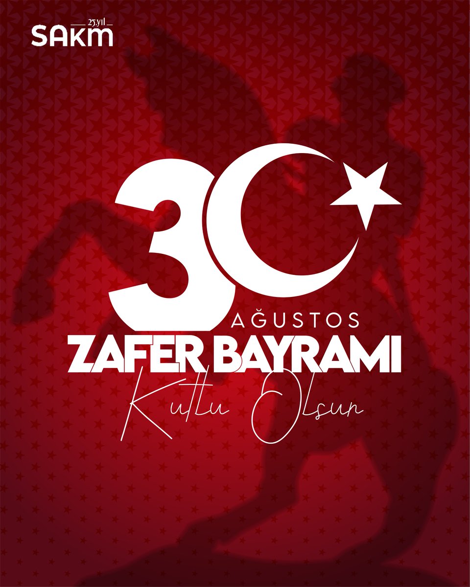 Büyük zaferimizin 103. yıl dönümünde, Gazi Mustafa Kemal Atatürk başta olmak üzere tüm kahramanlarımızı saygı, minnet ve gururla anıyoruz.

30 Ağustos Zafer Bayramı Kutlu Olsun!

#sakm #30ağustos #zaferbayramı