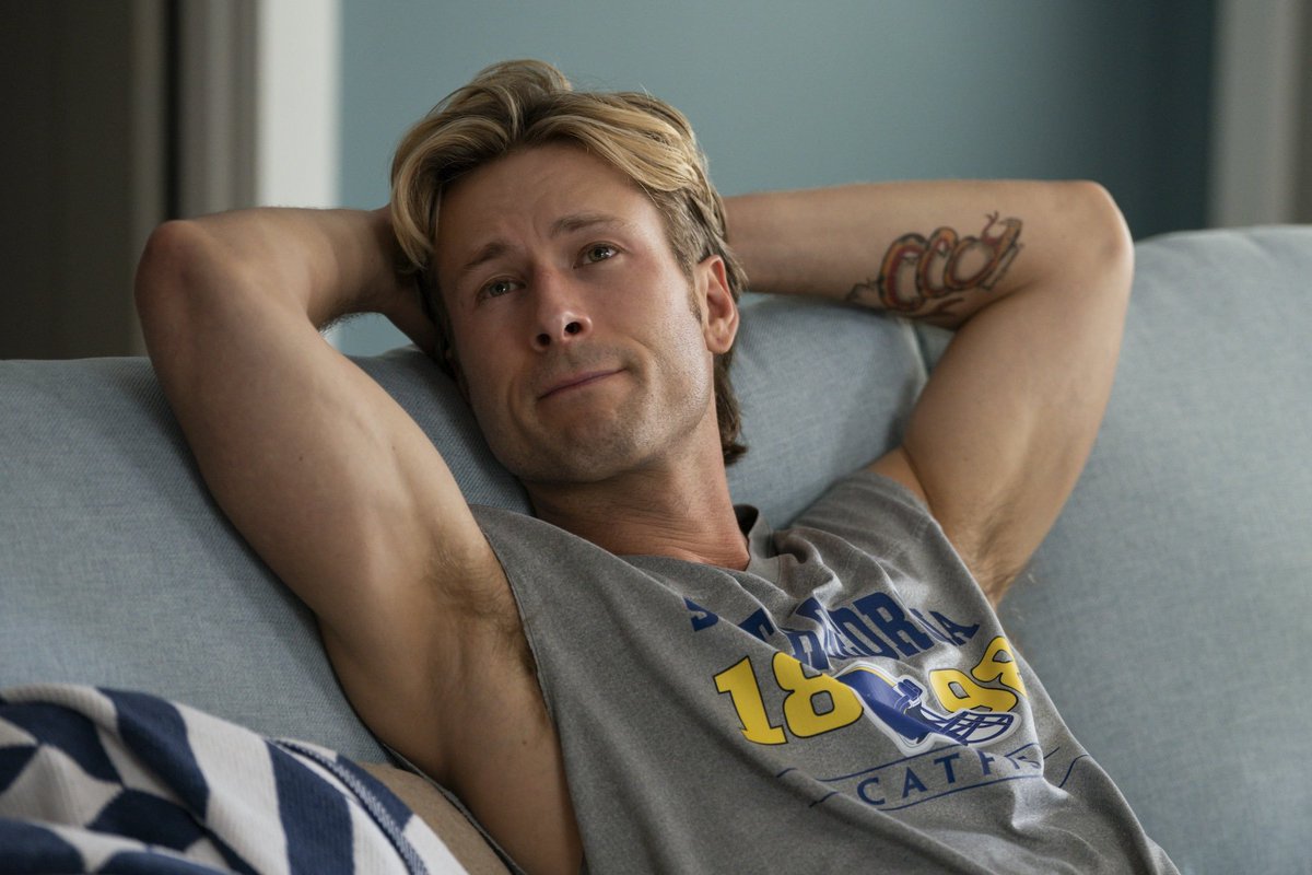 New look at Glen Powell in 'Chad Powers'
