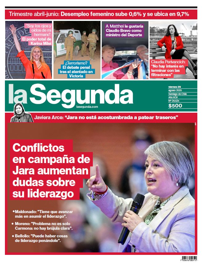 Imagínense que militantes comunistas connotados dejaran de apoyar a Jara y se sumaran al comando del MEO. Eso está pasando con la candidatura de Matthei, donde se están yendo a la campaña de Kast. Esa es una crisis de liderazgo. Pero la prensa pone en duda el liderazgo de Jara.