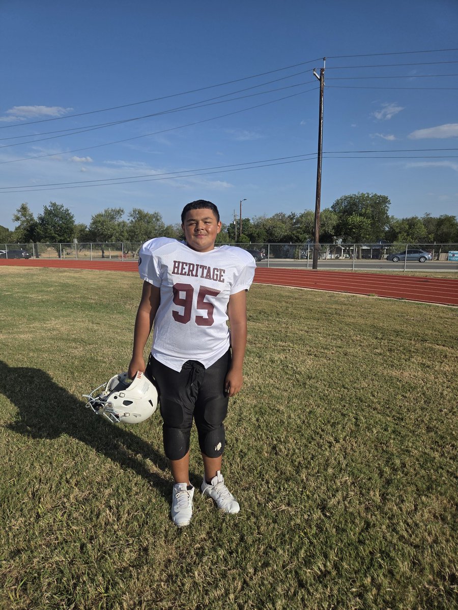 The youngest Pinones starting sports this year. Lets see what this year brings.🙏 Yup he is rocking that #95 like his big bro Mike and playing the same position. 🫶❤️ #TeamPinones #7thgradefootballloading #Babyboy #Sportsmomforlife #Hurricane #EC