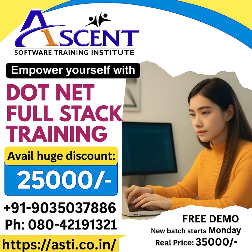 astidigital2024's tweet image. Avail Huge Discount: ₹25,000/-
(Actual Price: ₹35,000/-)
Call: +91-9035037886 | 080-42191321
asti.co.in
New Batch Starts Monday | Free Demo Available
#DotNetFullStack #FullStackDeveloper #LearnDotNet #CodingLife #ProgrammersLife #SoftwareTraining #CareerGrowth